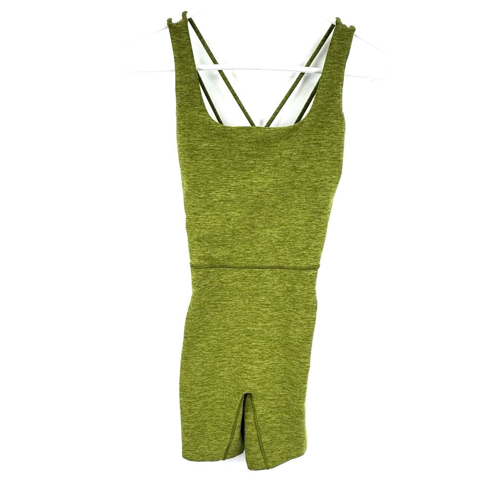 Calia Lustralux 5" Bodysuit Dark Green Heather Size XL Shorts Tank Romper